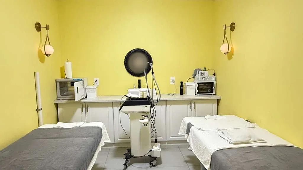 Private facial and head spa treatment room at The Beauty Story Skincare